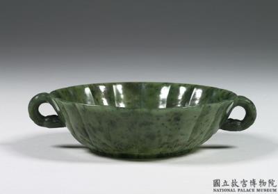 图片[2]-Jade flower-shaped bowl with two bud-shaped handles, Mughal Empire-China Archive